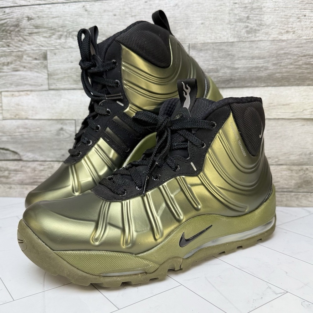 Nike Air Bakin Posite - Men's Size 9 - Medium Olive Foamposite 618056-200
